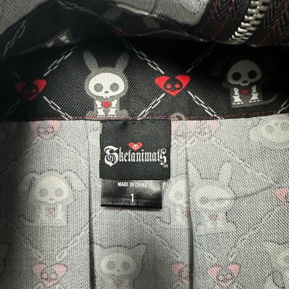 Skelanimals Hot Topic Skirt 1X Plus Gothic Pleated Grommet Denim Punk Kawaii - Picture 6 of 12